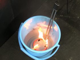 投げ込み式湯沸かし器の事故