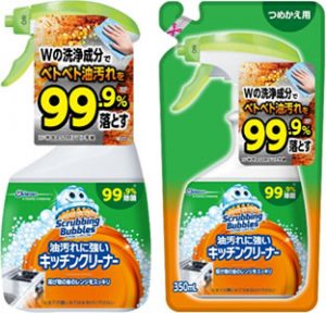 ジョンソン「スクラビングバブル　油汚れに強いキッチンクリーナー」
