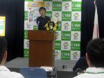 災害関連トラブルを説明する伊藤明子消費者庁長官