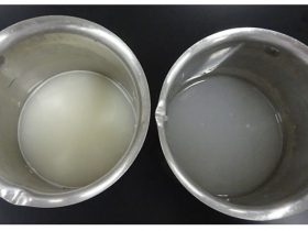 米のとぎ汁による洗浄効果テスト